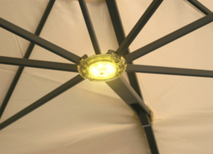 LED lighting for parasol